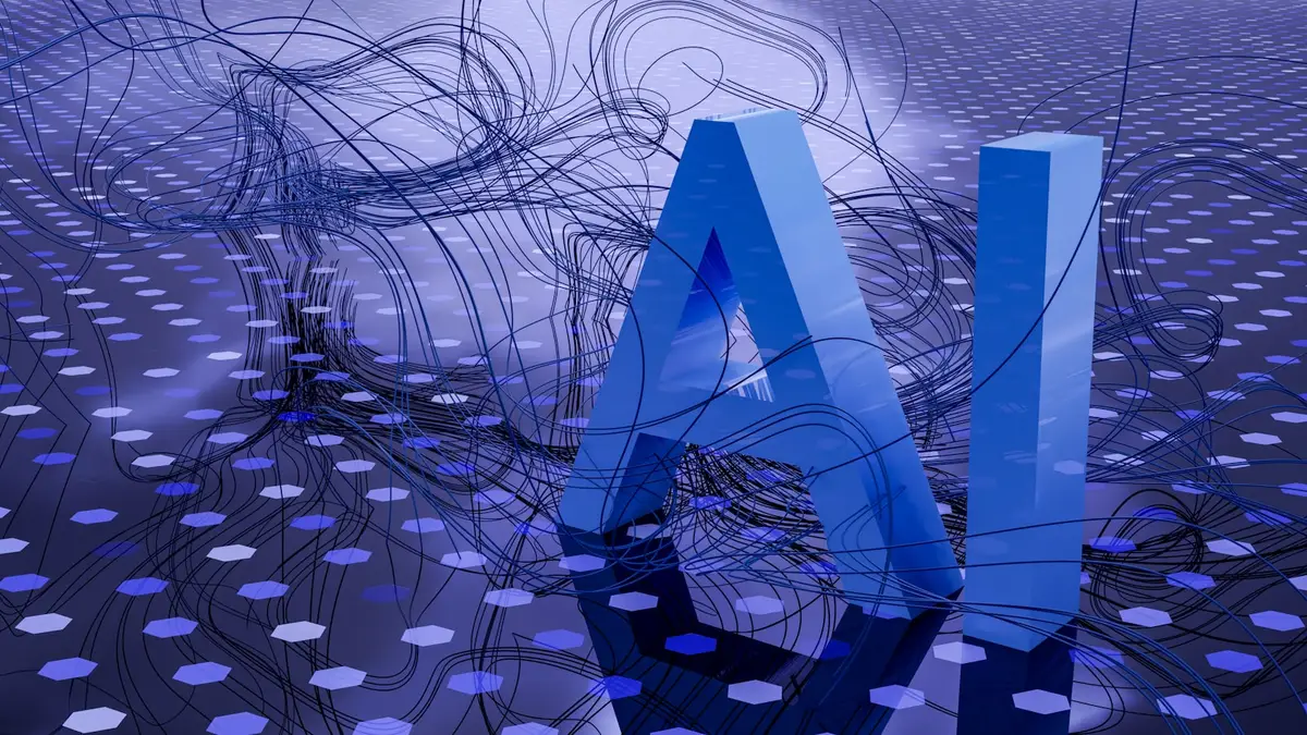 Abstract colorful visualization representing artificial intelligence and machine learning